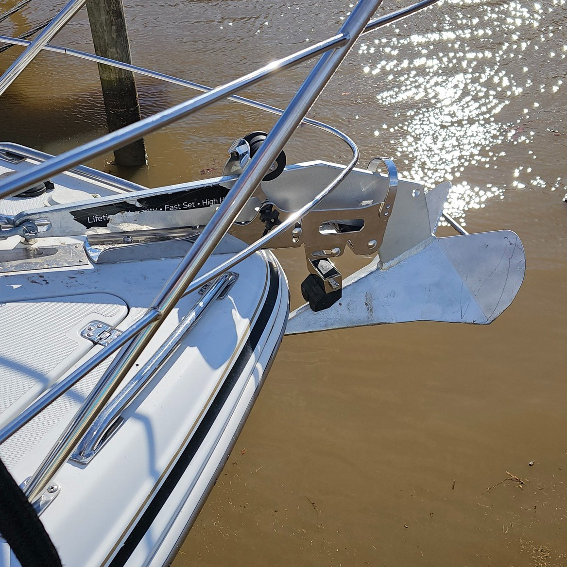 New anchor and bow roller installed