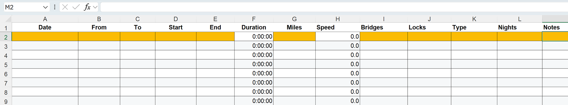 Trip Log Screenshot